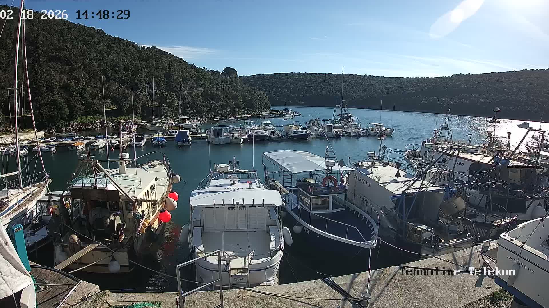 Krnica, Krnicki Porat Marine & Adriatic Coast Live Cam - Krnica, Opcina Marcana, Istria, Croatia