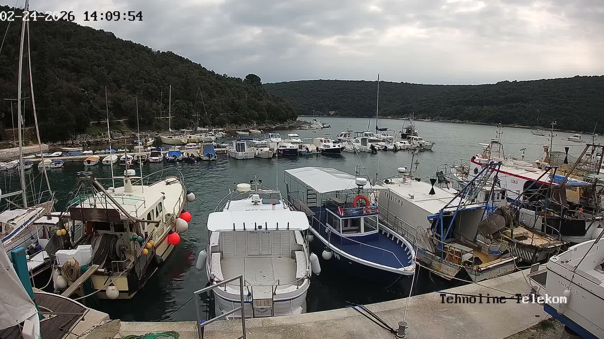 Krnica, Krnicki Porat Marine & Adriatic Coast Live Cam - Krnica, Opcina Marcana, Istria, Croatia