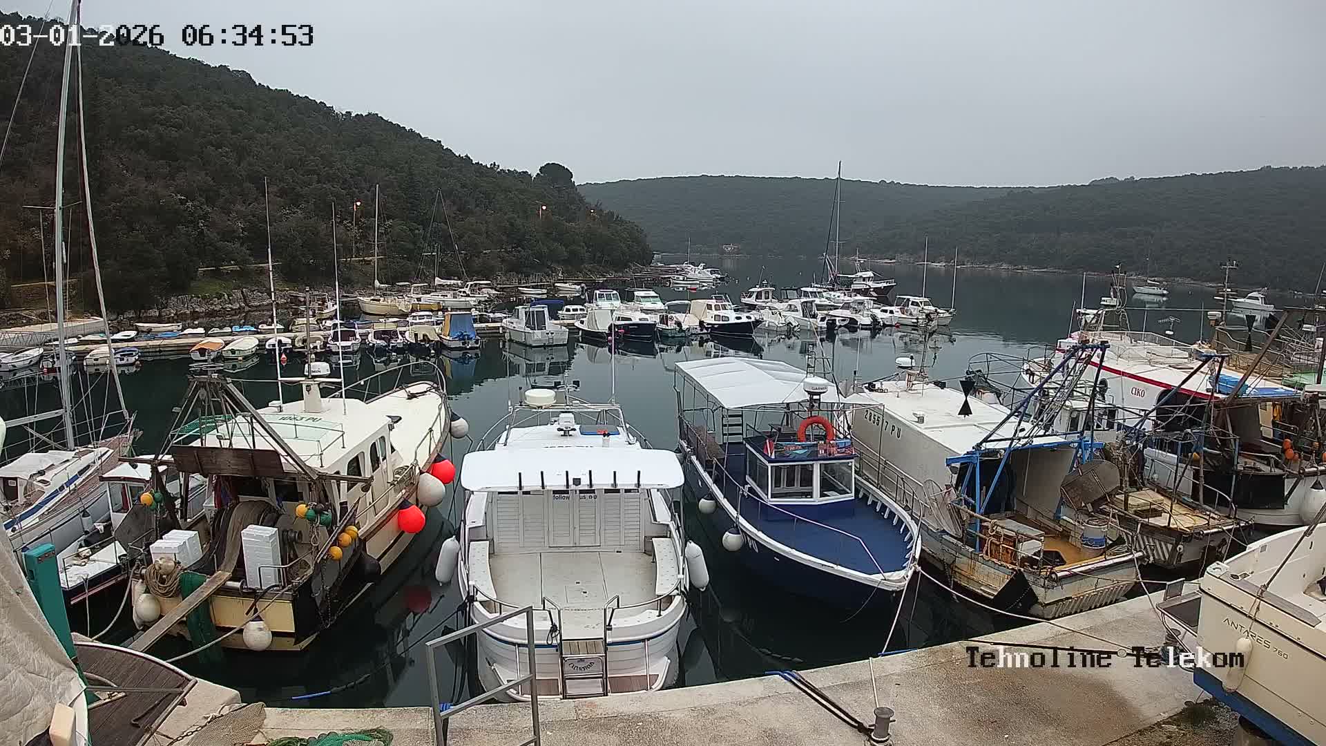 Krnica, Krnicki Porat Marine & Adriatic Coast Live Cam - Krnica, Opcina Marcana, Istria, Croatia