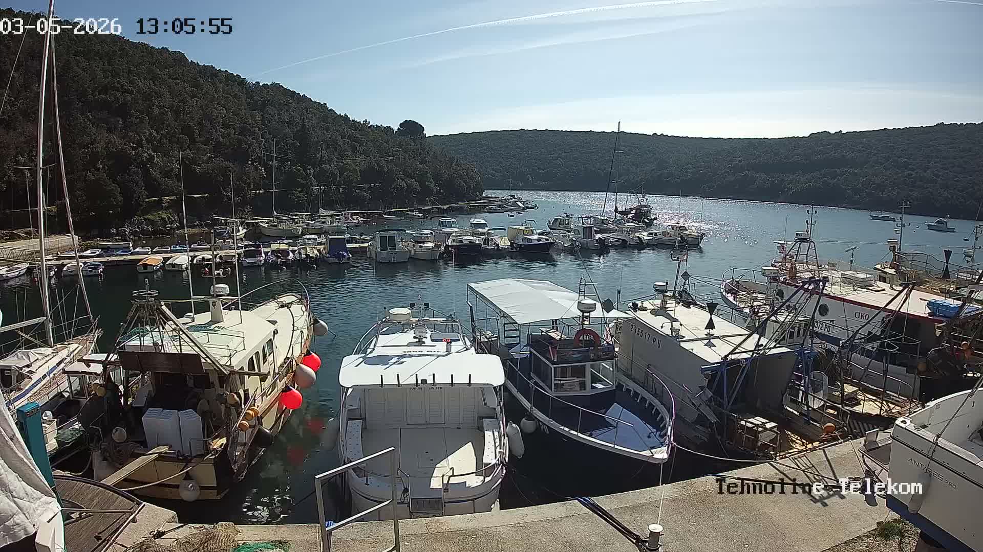 Krnica, Krnicki Porat Marine & Adriatic Coast Live Cam - Krnica, Opcina Marcana, Istria, Croatia