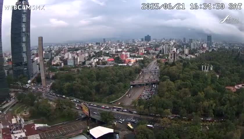 Ciudad de Mexico City - Miguel Hidalgo Castillo de Chapultepec Castle & Park Skylne Live Cam - Miguel Hidalgo, Ciudad de Mexico, Mexico 