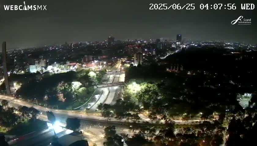Ciudad de Mexico City - Miguel Hidalgo Castillo de Chapultepec Castle & Park Skylne Live Cam - Miguel Hidalgo, Ciudad de Mexico, Mexico 