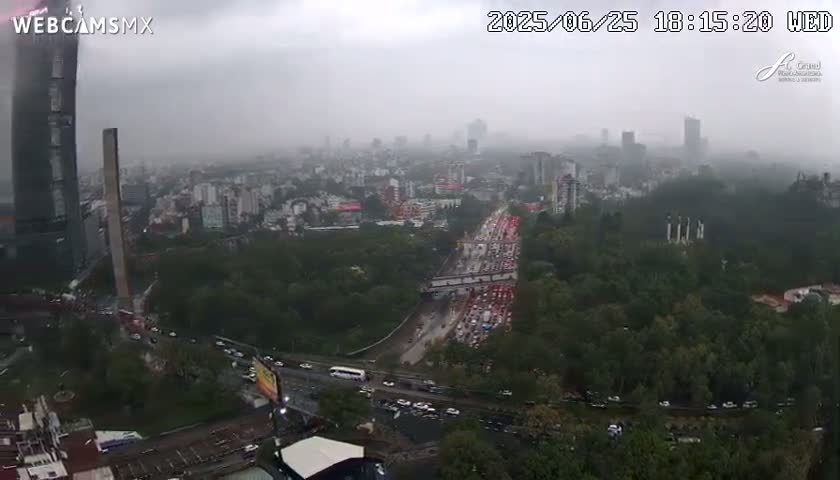 Ciudad de Mexico City - Miguel Hidalgo Castillo de Chapultepec Castle & Park Skylne Live Cam - Miguel Hidalgo, Ciudad de Mexico, Mexico 