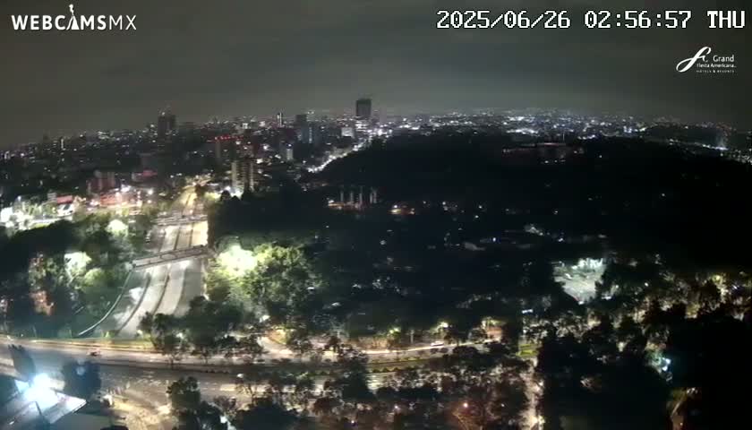 Ciudad de Mexico City - Miguel Hidalgo Castillo de Chapultepec Castle & Park Skylne Live Cam - Miguel Hidalgo, Ciudad de Mexico, Mexico 