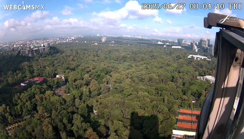 Ciudad de Mexico City - Miguel Hidalgo Castillo de Chapultepec Castle & Park Skylne Live Cam - Miguel Hidalgo, Ciudad de Mexico, Mexico 