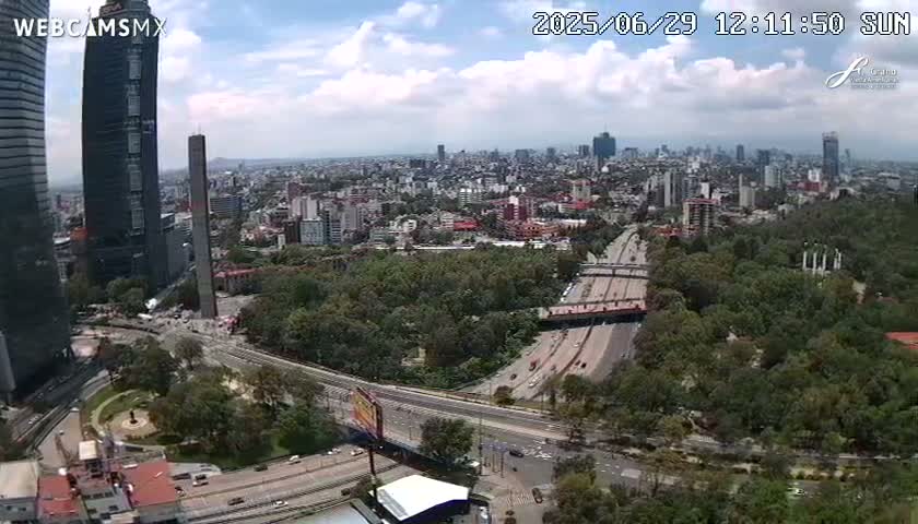 Ciudad de Mexico City - Miguel Hidalgo Castillo de Chapultepec Castle & Park Skylne Live Cam - Miguel Hidalgo, Ciudad de Mexico, Mexico 