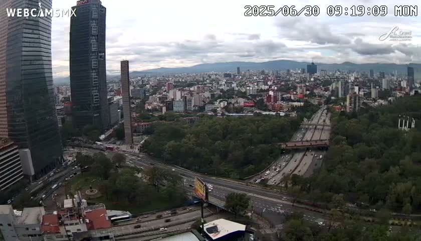 Ciudad de Mexico City - Miguel Hidalgo Castillo de Chapultepec Castle & Park Skylne Live Cam - Miguel Hidalgo, Ciudad de Mexico, Mexico 