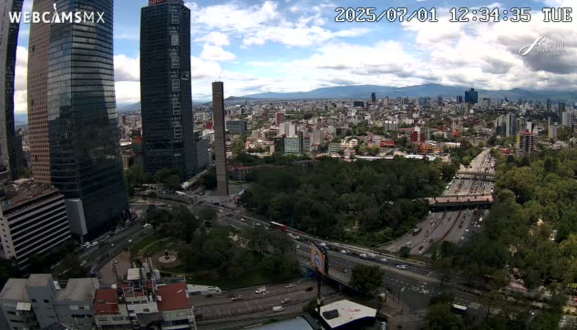Ciudad de Mexico City - Miguel Hidalgo Castillo de Chapultepec Castle & Park Skylne Live Cam - Miguel Hidalgo, Ciudad de Mexico, Mexico 