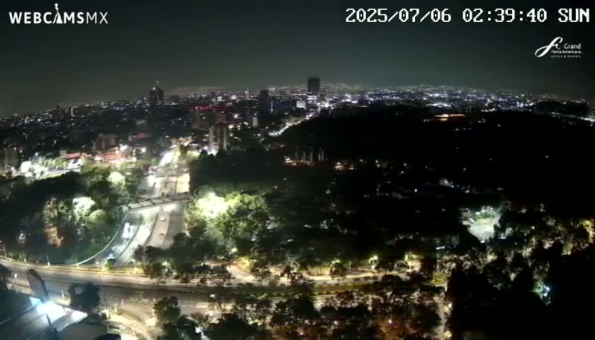 Ciudad de Mexico City - Miguel Hidalgo Castillo de Chapultepec Castle & Park Skylne Live Cam - Miguel Hidalgo, Ciudad de Mexico, Mexico 