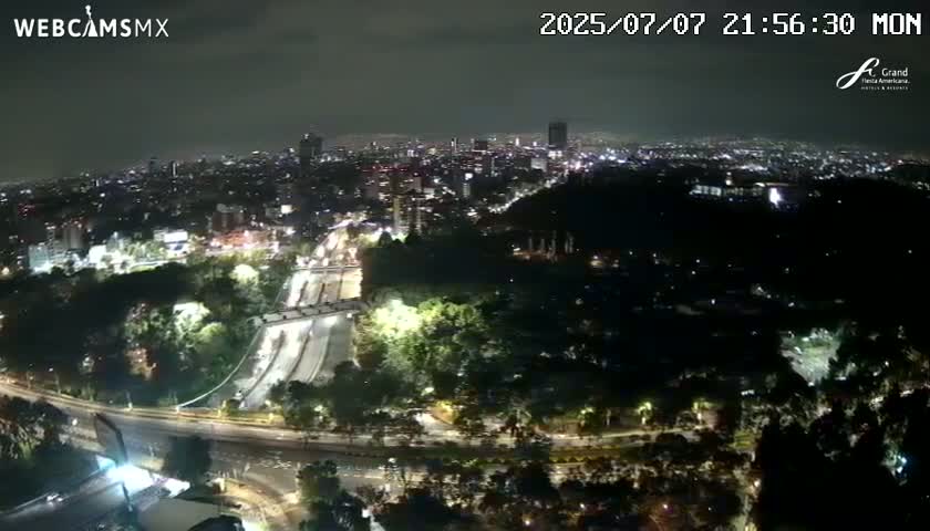 Ciudad de Mexico City - Miguel Hidalgo Castillo de Chapultepec Castle & Park Skylne Live Cam - Miguel Hidalgo, Ciudad de Mexico, Mexico 