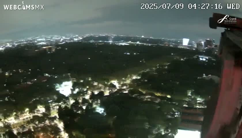 Ciudad de Mexico City - Miguel Hidalgo Castillo de Chapultepec Castle & Park Skylne Live Cam - Miguel Hidalgo, Ciudad de Mexico, Mexico 