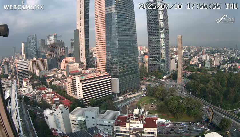 Ciudad de Mexico City - Miguel Hidalgo Castillo de Chapultepec Castle & Park Skylne Live Cam - Miguel Hidalgo, Ciudad de Mexico, Mexico 