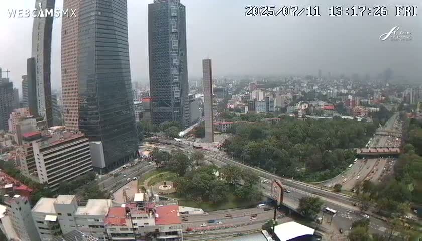 Ciudad de Mexico City - Miguel Hidalgo Castillo de Chapultepec Castle & Park Skylne Live Cam - Miguel Hidalgo, Ciudad de Mexico, Mexico 