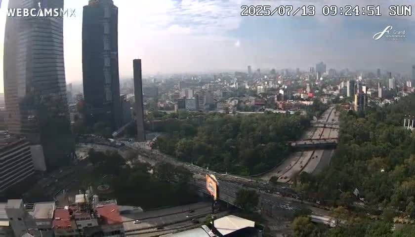 Ciudad de Mexico City - Miguel Hidalgo Castillo de Chapultepec Castle & Park Skylne Live Cam - Miguel Hidalgo, Ciudad de Mexico, Mexico 