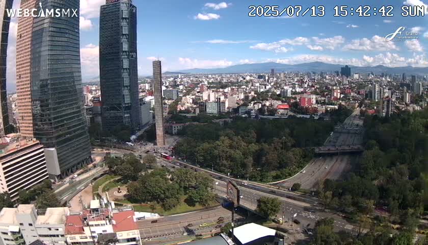 Ciudad de Mexico City - Miguel Hidalgo Castillo de Chapultepec Castle & Park Skylne Live Cam - Miguel Hidalgo, Ciudad de Mexico, Mexico 