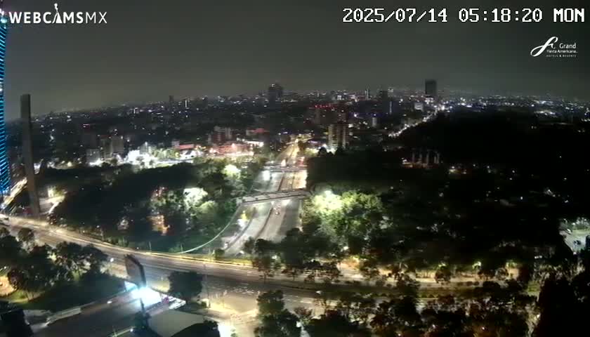 Ciudad de Mexico City - Miguel Hidalgo Castillo de Chapultepec Castle & Park Skylne Live Cam - Miguel Hidalgo, Ciudad de Mexico, Mexico 