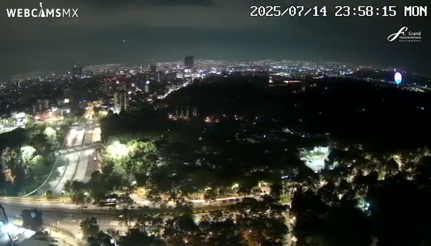 Ciudad de Mexico City - Miguel Hidalgo Castillo de Chapultepec Castle & Park Skylne Live Cam - Miguel Hidalgo, Ciudad de Mexico, Mexico 