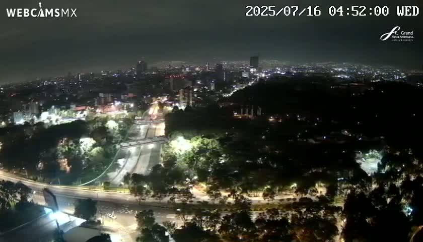 Ciudad de Mexico City - Miguel Hidalgo Castillo de Chapultepec Castle & Park Skylne Live Cam - Miguel Hidalgo, Ciudad de Mexico, Mexico 