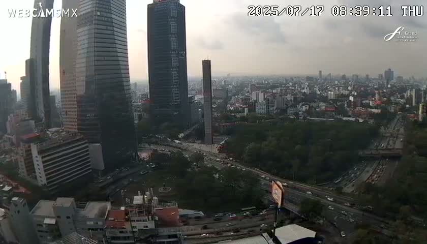Ciudad de Mexico City - Miguel Hidalgo Castillo de Chapultepec Castle & Park Skylne Live Cam - Miguel Hidalgo, Ciudad de Mexico, Mexico 