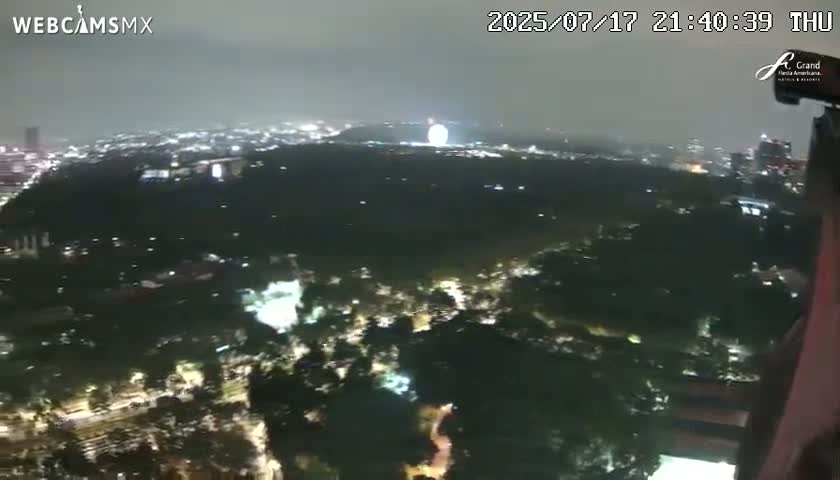 Ciudad de Mexico City - Miguel Hidalgo Castillo de Chapultepec Castle & Park Skylne Live Cam - Miguel Hidalgo, Ciudad de Mexico, Mexico 