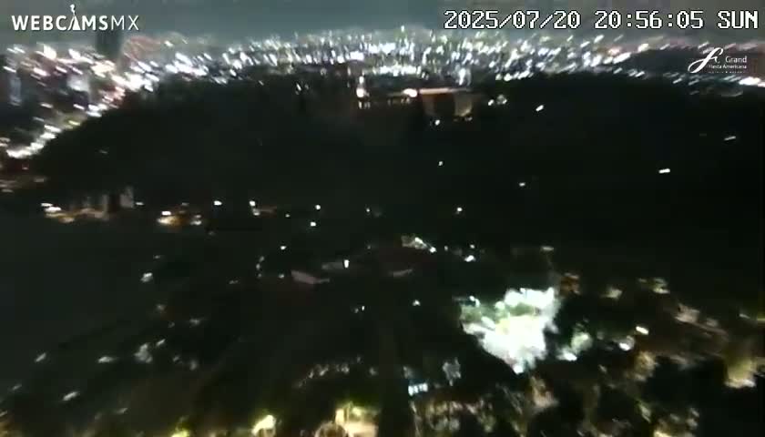 Ciudad de Mexico City - Miguel Hidalgo Castillo de Chapultepec Castle & Park Skylne Live Cam - Miguel Hidalgo, Ciudad de Mexico, Mexico 