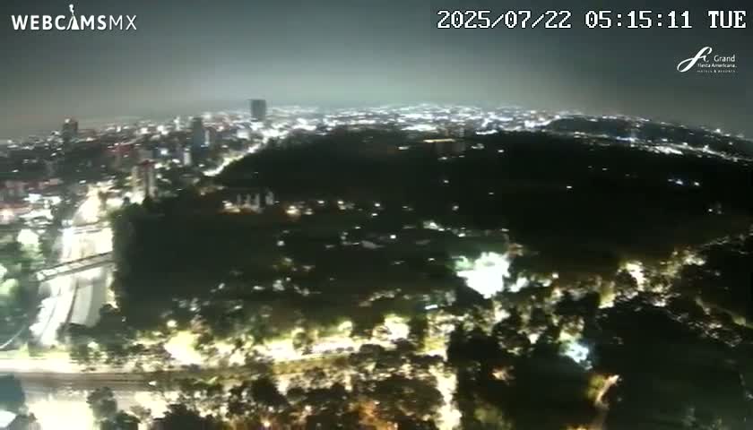 Ciudad de Mexico City - Miguel Hidalgo Castillo de Chapultepec Castle & Park Skylne Live Cam - Miguel Hidalgo, Ciudad de Mexico, Mexico 