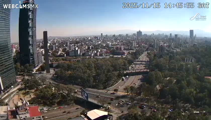 Ciudad de Mexico City - Miguel Hidalgo Castillo de Chapultepec Castle & Park Skylne Live Cam - Miguel Hidalgo, Ciudad de Mexico, Mexico 