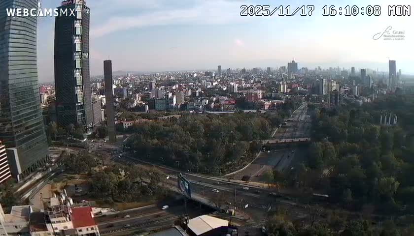 Ciudad de Mexico City - Miguel Hidalgo Castillo de Chapultepec Castle & Park Skylne Live Cam - Miguel Hidalgo, Ciudad de Mexico, Mexico 