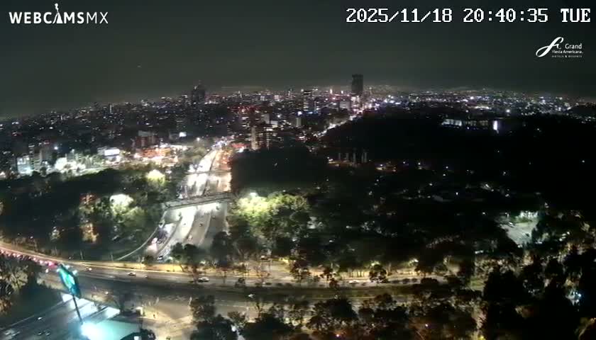 Ciudad de Mexico City - Miguel Hidalgo Castillo de Chapultepec Castle & Park Skylne Live Cam - Miguel Hidalgo, Ciudad de Mexico, Mexico 