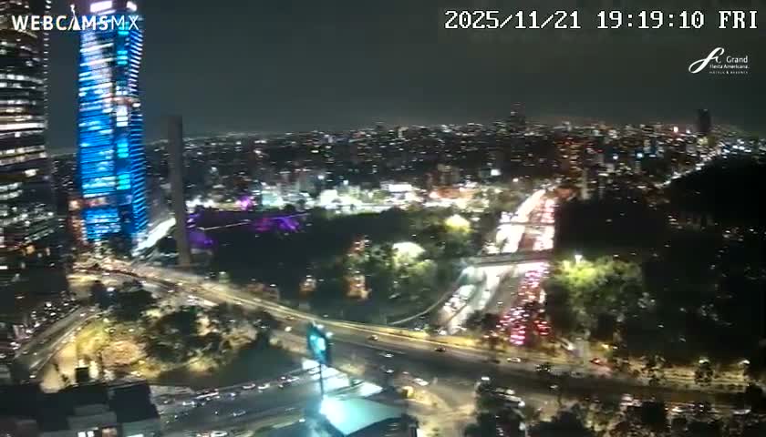 Ciudad de Mexico City - Miguel Hidalgo Castillo de Chapultepec Castle & Park Skylne Live Cam - Miguel Hidalgo, Ciudad de Mexico, Mexico 