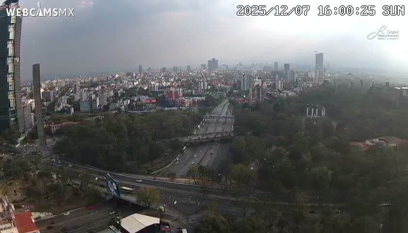 Ciudad de Mexico City - Miguel Hidalgo Castillo de Chapultepec Castle & Park Skylne Live Cam - Miguel Hidalgo, Ciudad de Mexico, Mexico 