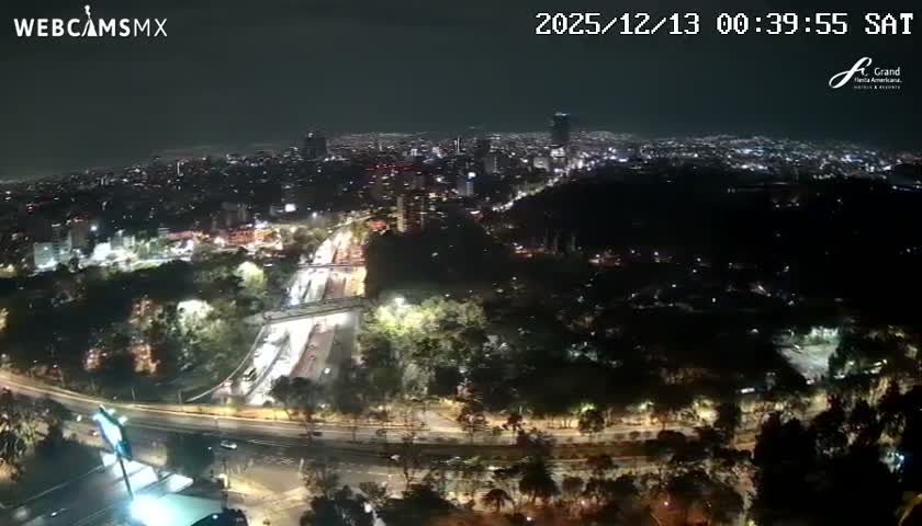 Ciudad de Mexico City - Miguel Hidalgo Castillo de Chapultepec Castle & Park Skylne Live Cam - Miguel Hidalgo, Ciudad de Mexico, Mexico 