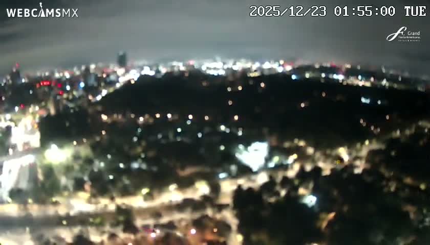 Ciudad de Mexico City - Miguel Hidalgo Castillo de Chapultepec Castle & Park Skylne Live Cam - Miguel Hidalgo, Ciudad de Mexico, Mexico 