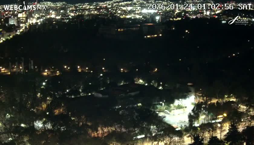 Ciudad de Mexico City - Miguel Hidalgo Castillo de Chapultepec Castle & Park Skylne Live Cam - Miguel Hidalgo, Ciudad de Mexico, Mexico 