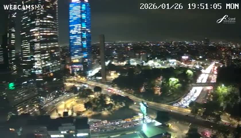 Ciudad de Mexico City - Miguel Hidalgo Castillo de Chapultepec Castle & Park Skylne Live Cam - Miguel Hidalgo, Ciudad de Mexico, Mexico 