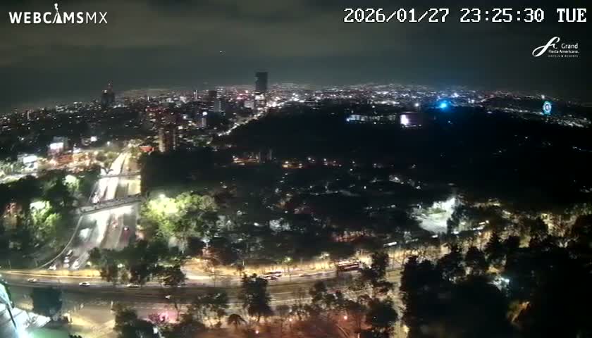 Ciudad de Mexico City - Miguel Hidalgo Castillo de Chapultepec Castle & Park Skylne Live Cam - Miguel Hidalgo, Ciudad de Mexico, Mexico 