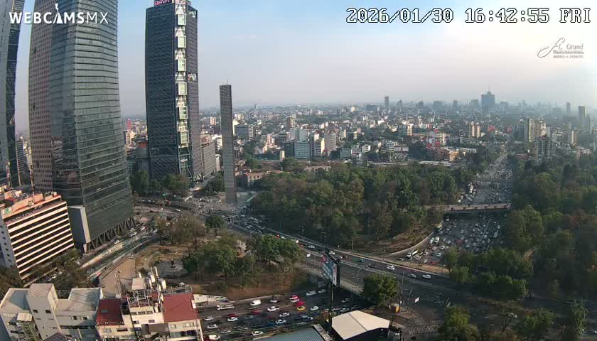Ciudad de Mexico City - Miguel Hidalgo Castillo de Chapultepec Castle & Park Skylne Live Cam - Miguel Hidalgo, Ciudad de Mexico, Mexico 