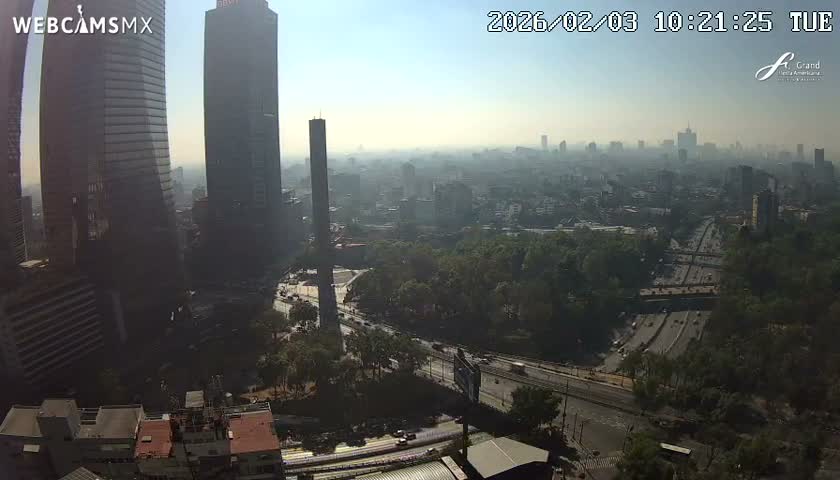 Ciudad de Mexico City - Miguel Hidalgo Castillo de Chapultepec Castle & Park Skylne Live Cam - Miguel Hidalgo, Ciudad de Mexico, Mexico 