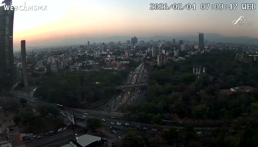 Ciudad de Mexico City - Miguel Hidalgo Castillo de Chapultepec Castle & Park Skylne Live Cam - Miguel Hidalgo, Ciudad de Mexico, Mexico 