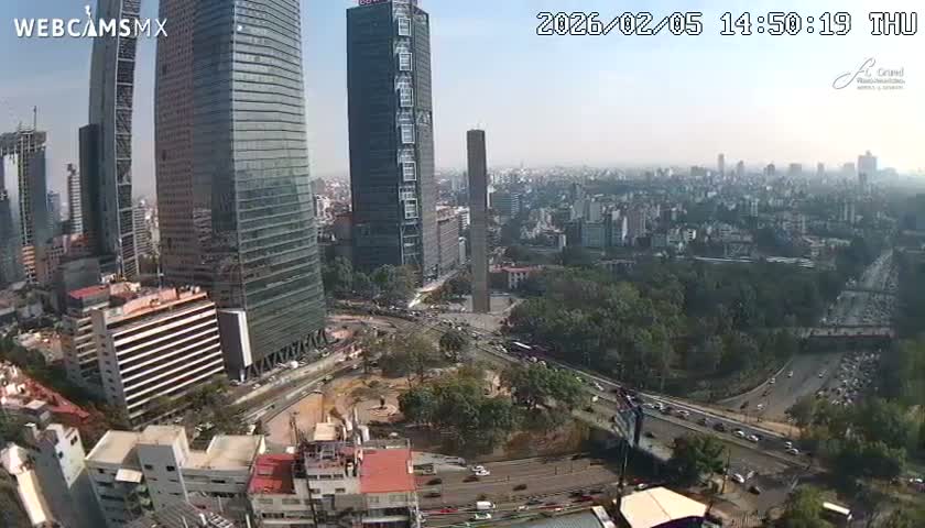 Ciudad de Mexico City - Miguel Hidalgo Castillo de Chapultepec Castle & Park Skylne Live Cam - Miguel Hidalgo, Ciudad de Mexico, Mexico 