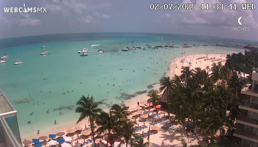 Isla Mujeres, Playa Cocal Beach Live Cam - Centro, Isla Mujeres, Quintana Roo, Mexico