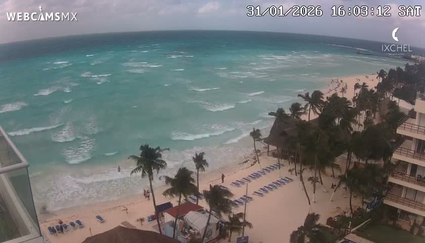 Isla Mujeres, Playa Cocal Beach Live Cam - Centro, Isla Mujeres, Quintana Roo, Mexico