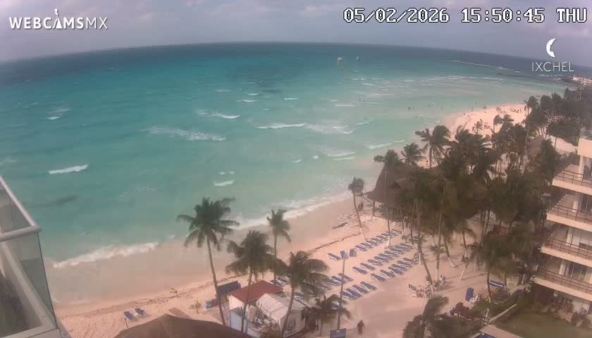 Isla Mujeres, Playa Cocal Beach Live Cam - Centro, Isla Mujeres, Quintana Roo, Mexico