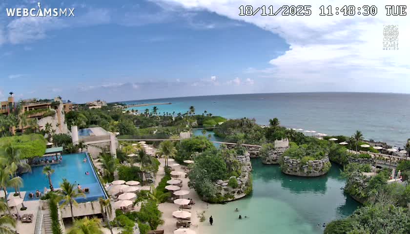 Playa Parque Xcaret Beach Live Cam - Playa Del Carmen, Solidaridad, Quintana Roo, Mexico