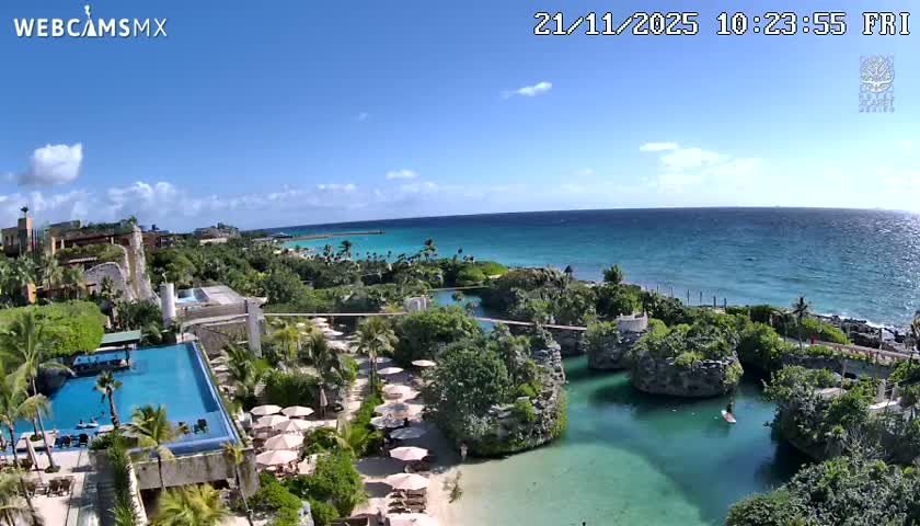 Playa Parque Xcaret Beach Live Cam - Playa Del Carmen, Solidaridad, Quintana Roo, Mexico