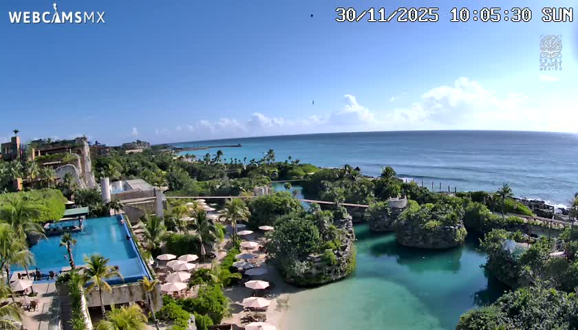 Playa Parque Xcaret Beach Live Cam - Playa Del Carmen, Solidaridad, Quintana Roo, Mexico