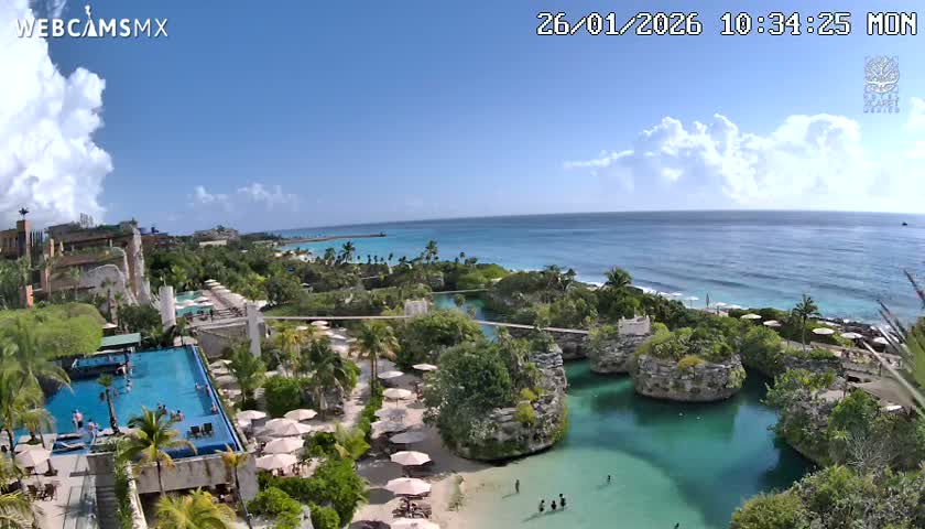 Playa Parque Xcaret Beach Live Cam - Playa Del Carmen, Solidaridad, Quintana Roo, Mexico