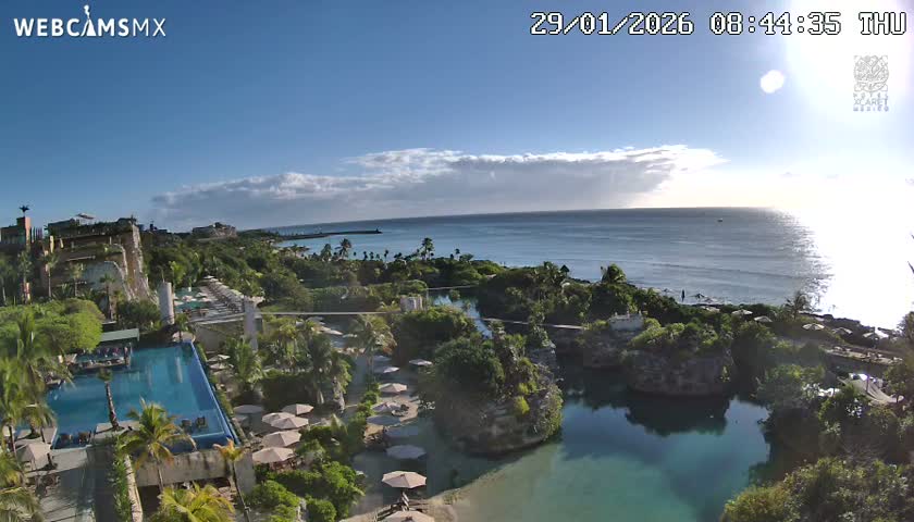 Playa Parque Xcaret Beach Live Cam - Playa Del Carmen, Solidaridad, Quintana Roo, Mexico