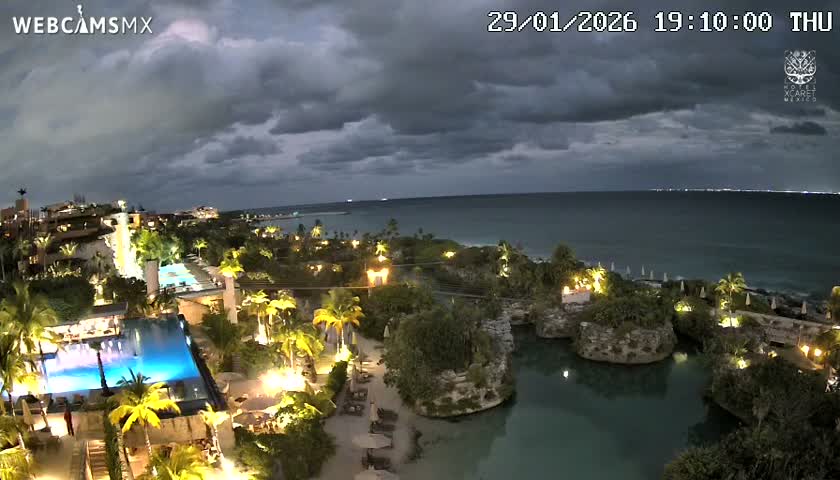 Playa Parque Xcaret Beach Live Cam - Playa Del Carmen, Solidaridad, Quintana Roo, Mexico