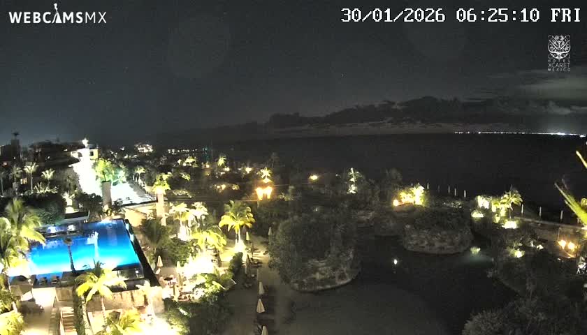 Playa Parque Xcaret Beach Live Cam - Playa Del Carmen, Solidaridad, Quintana Roo, Mexico